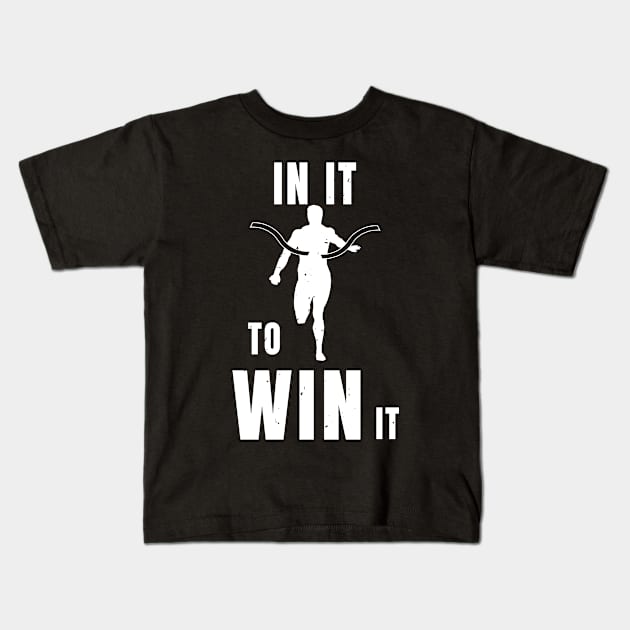 Sprinter In It To Win It Athlete Gift Kids T-Shirt by atomguy